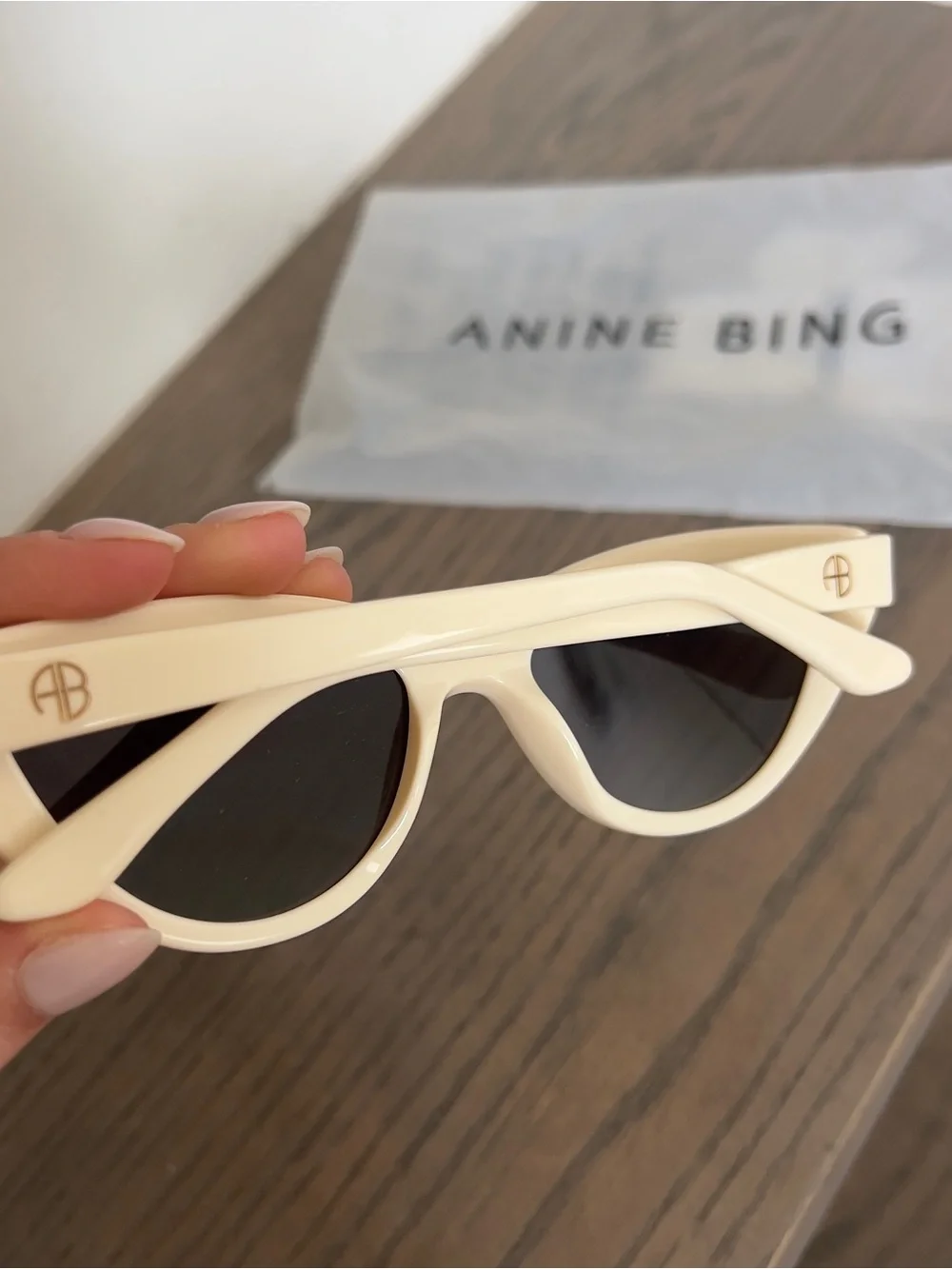 Anine Bing Sedona Sunglasses in Ivory White New